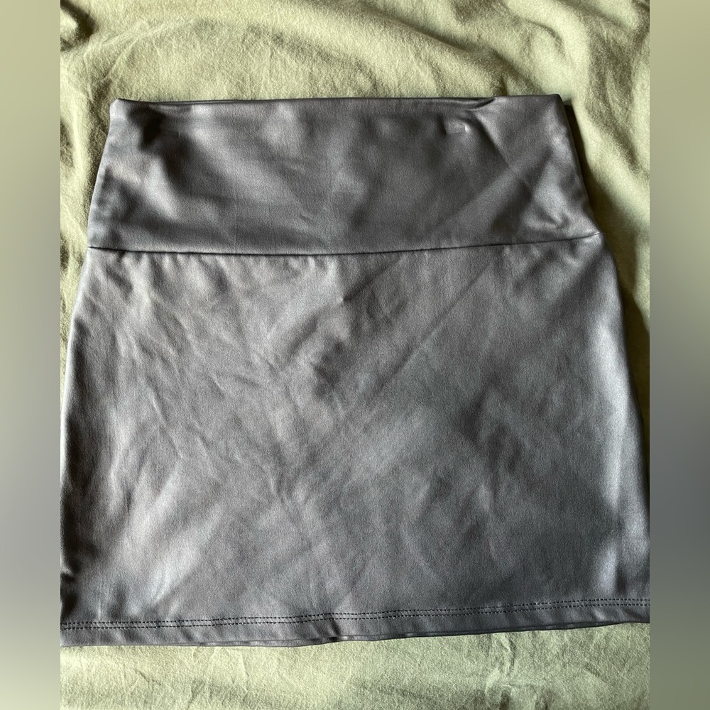 Faux leather skirt
